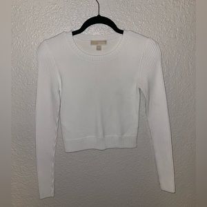 MICHAEL KORS Long Sleeve Crop Sweater